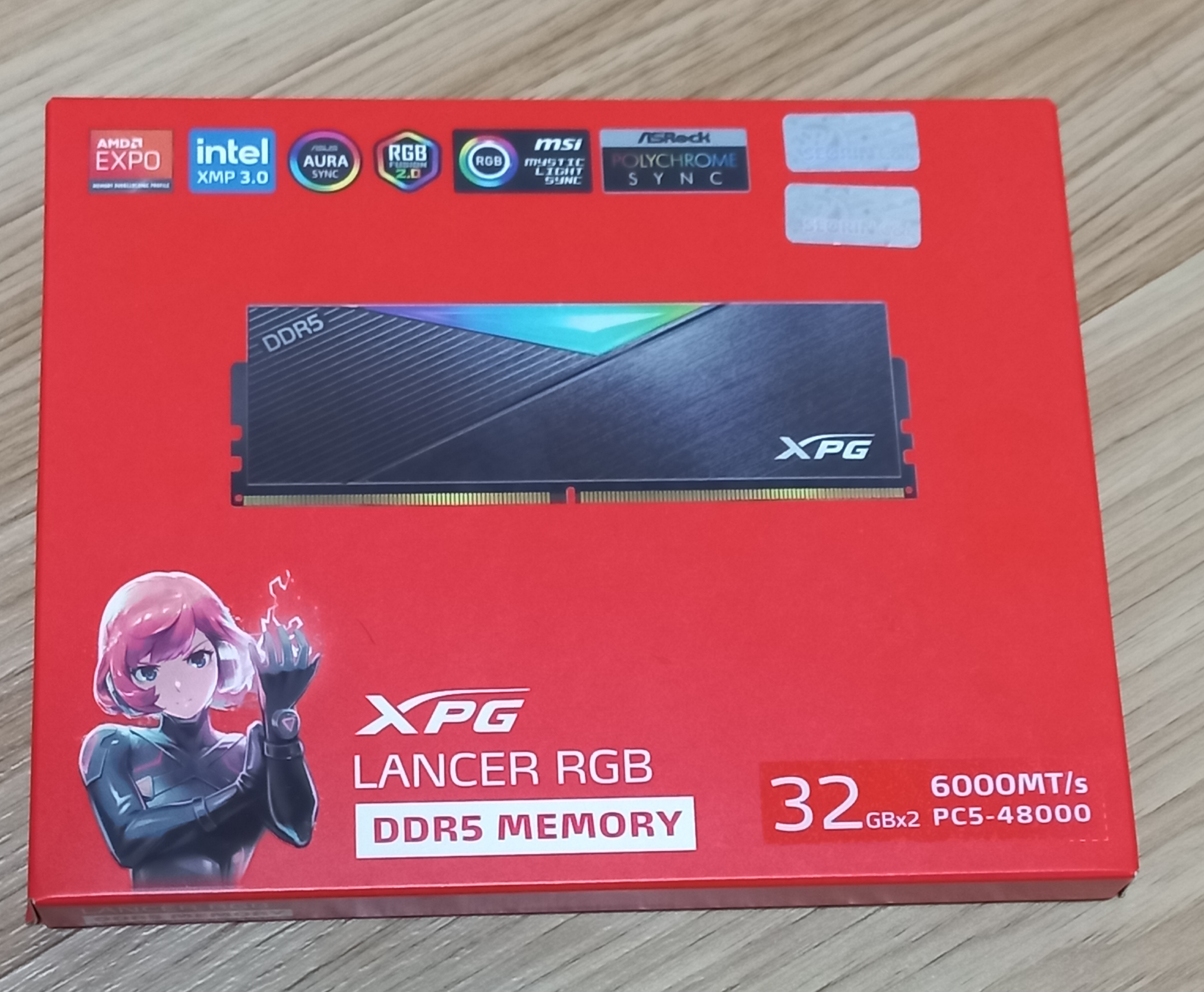 ADATA DDR5-6000 CL30 LANCER RGB 블랙 서린 32gb×2 (64gb)
